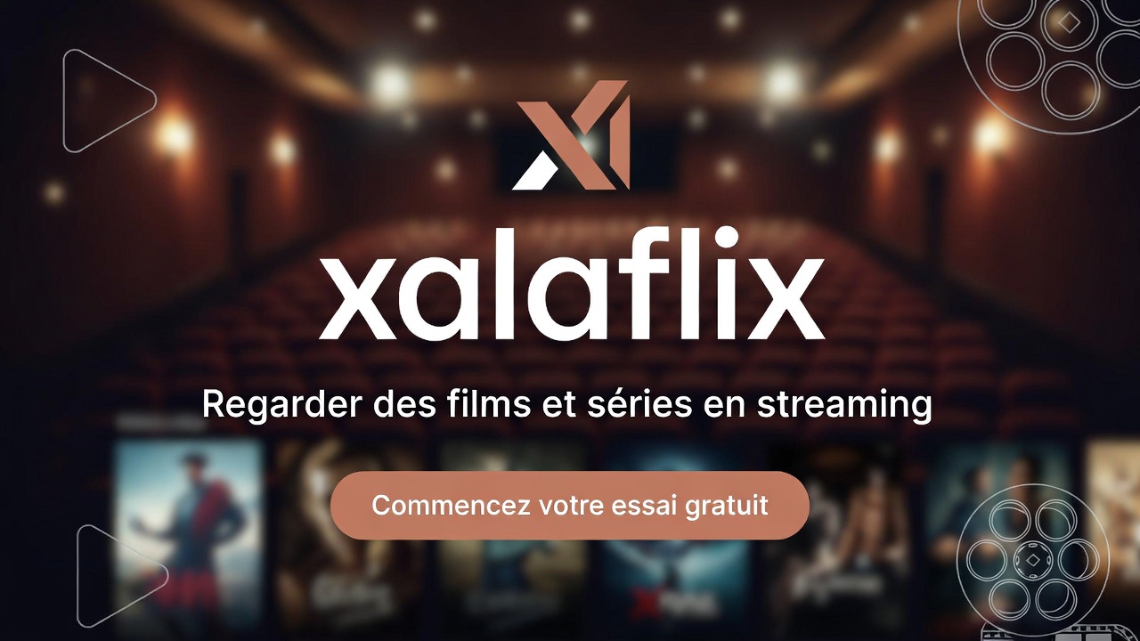 Interface de séries sur Xalaflix sur un écran large